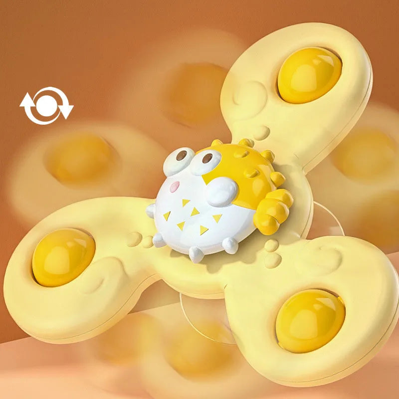 3Pcs/Set Baby Bath Toys Funny Bathing Sucker Spinner
