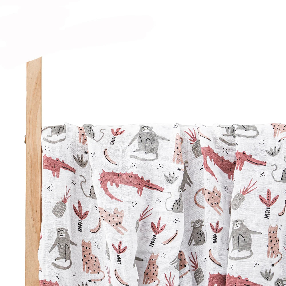 New Design Bamboo Cotton Muslin Swaddle Baby Blanket Nursing Cover