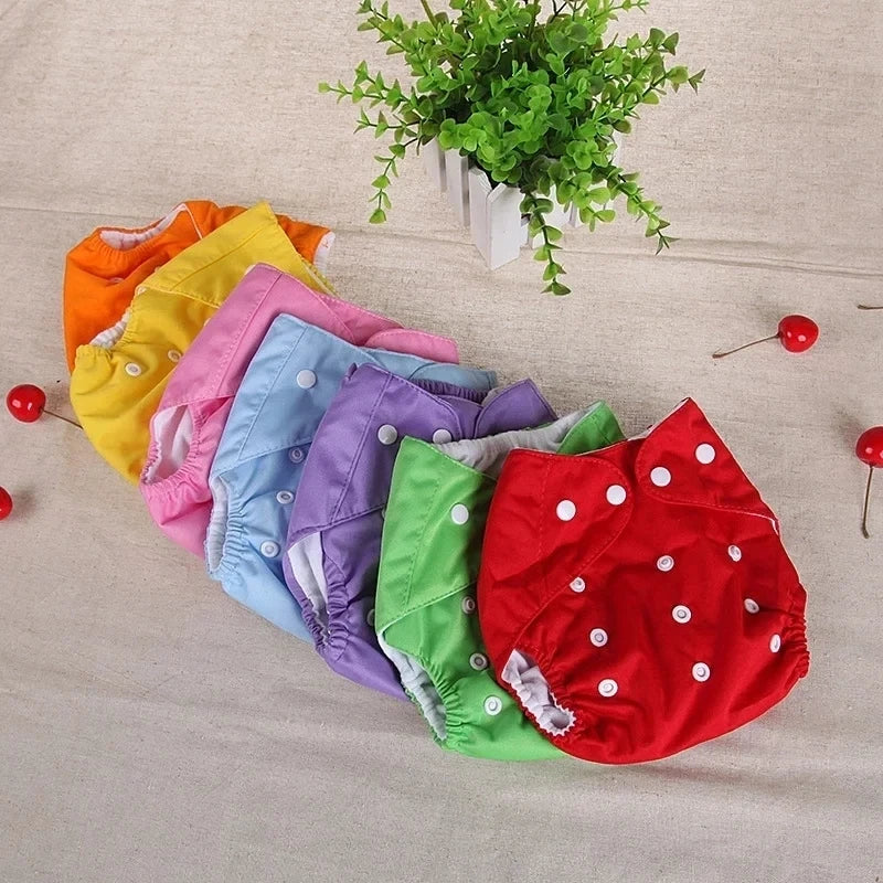 Baby Diapers Washable Reusable Nappies Grid Eco Friendly Cotton Baby Cloth