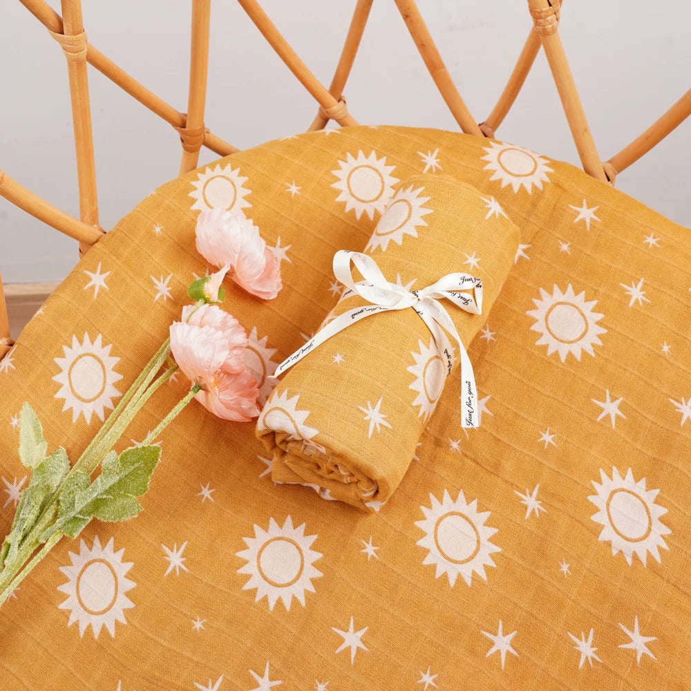 New Design Bamboo Cotton Muslin Swaddle Baby Blanket Nursing Cover