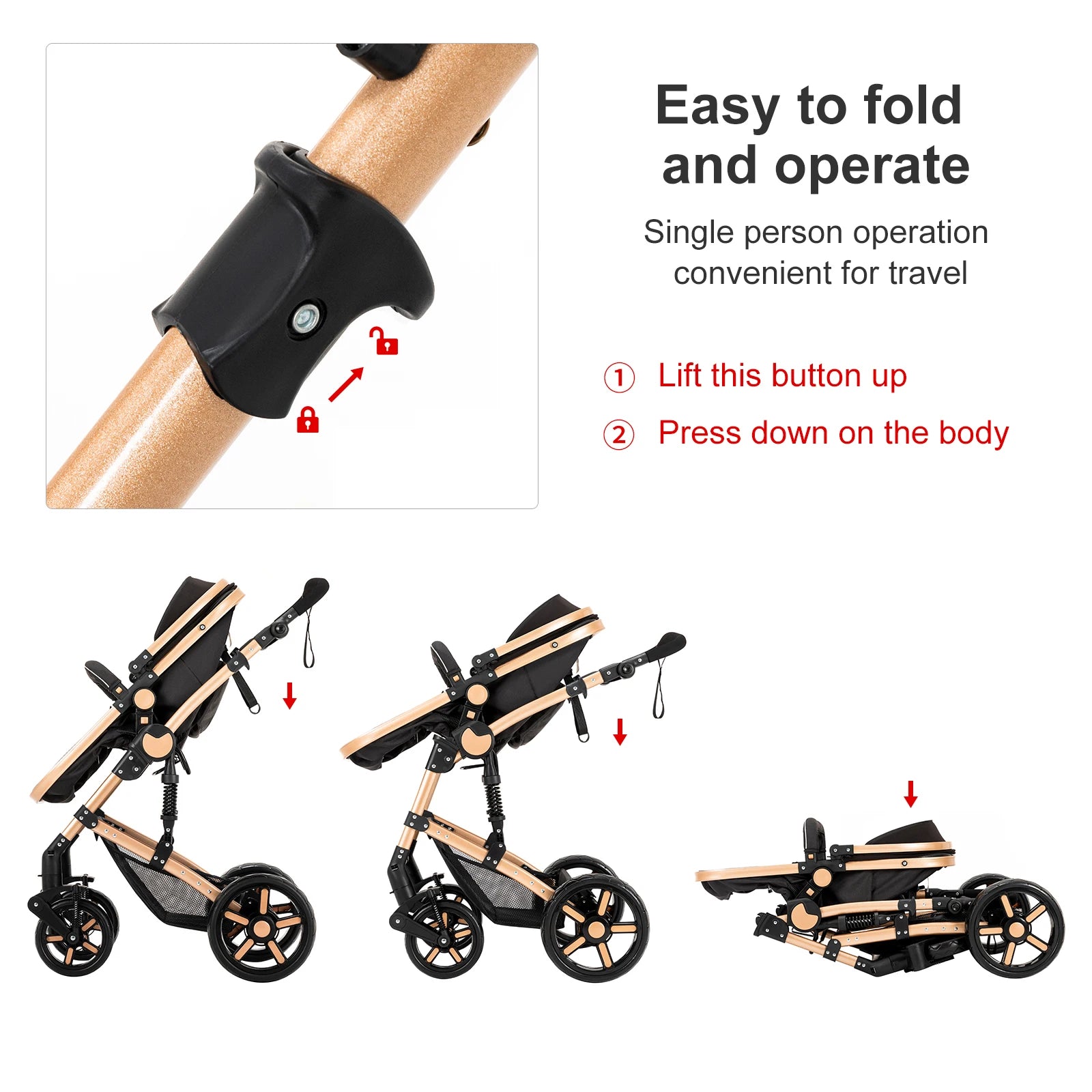 Lightweight Baby Stroller baby stroller 2 in 1 Stroller