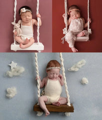 Baby Photography Props Newborn Swing Chair Wooden Furniture