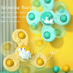 3Pcs/Set Baby Bath Toys Funny Bathing Sucker Spinner