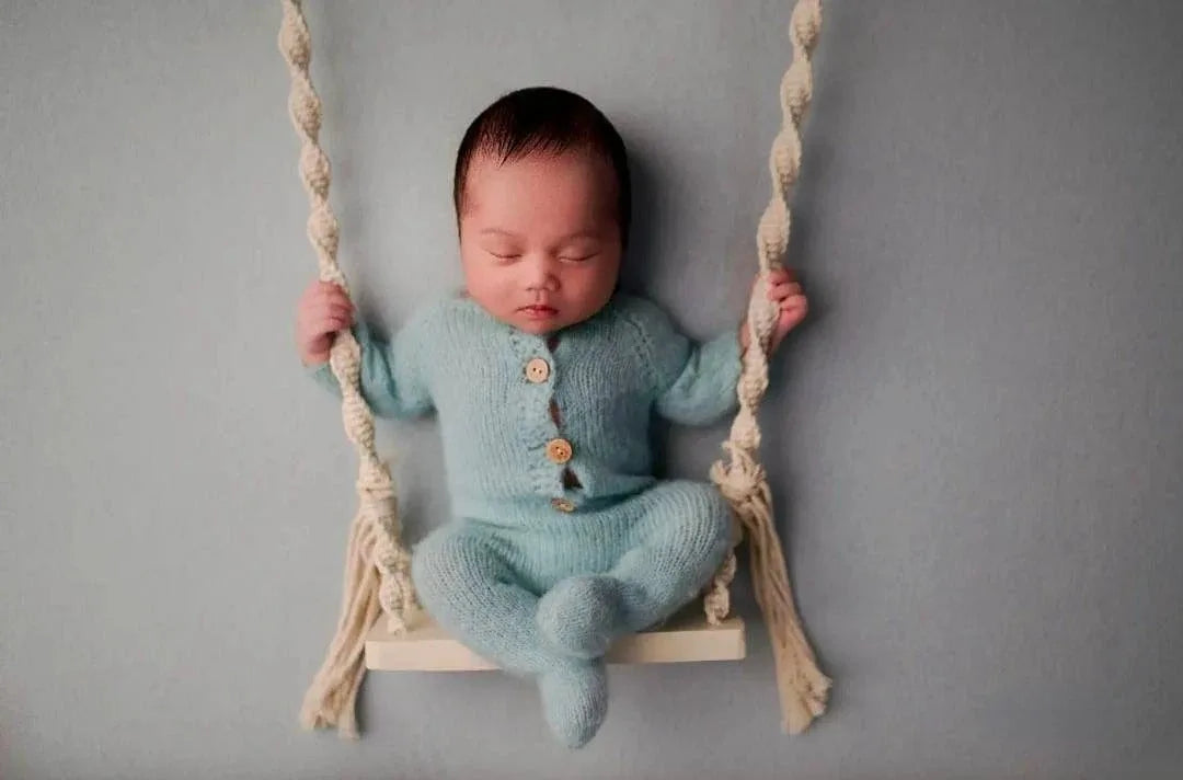 Baby Photography Props Newborn Swing Chair Wooden Furniture
