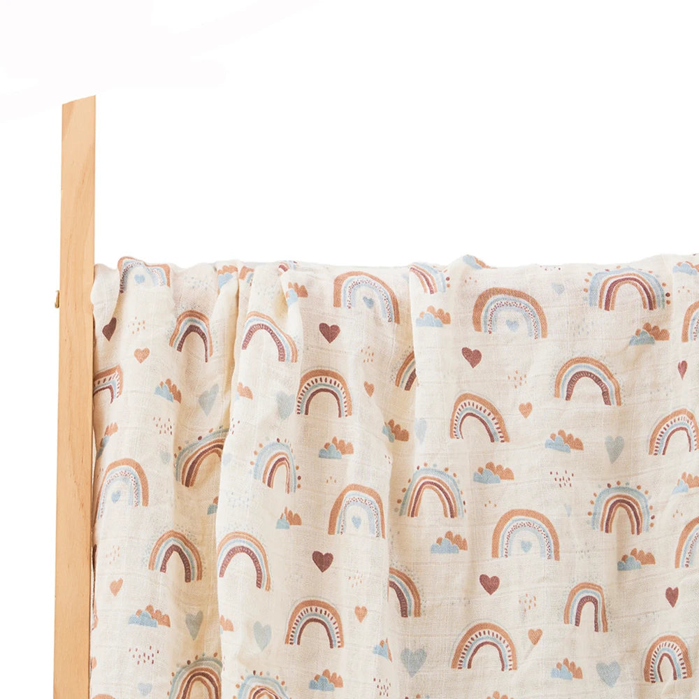 New Design Bamboo Cotton Muslin Swaddle Baby Blanket Nursing Cover