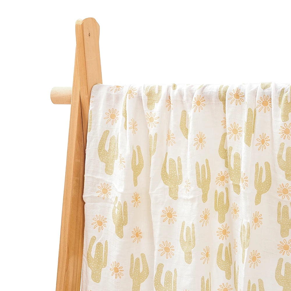 New Design Bamboo Cotton Muslin Swaddle Baby Blanket Nursing Cover
