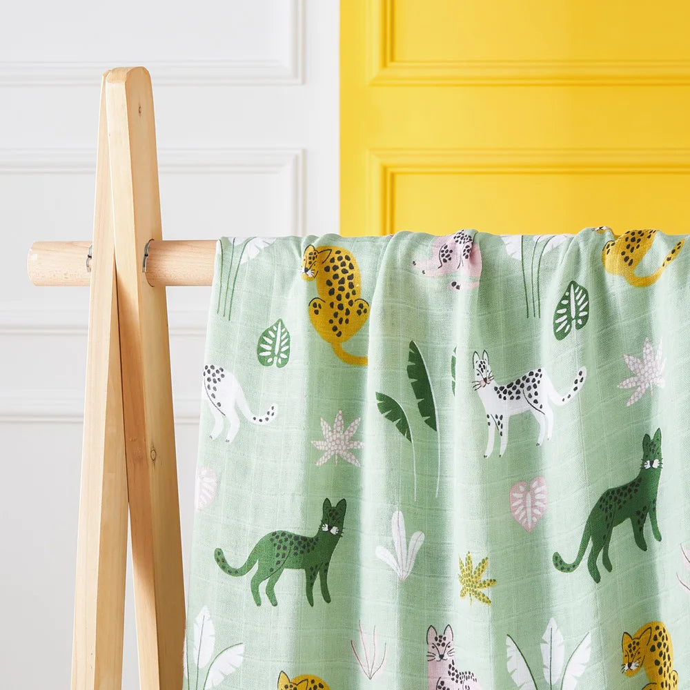 New Design Bamboo Cotton Muslin Swaddle Baby Blanket Nursing Cover